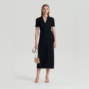 Scanlan Theodore PLEATED RIB PLACKET DRESS Size M